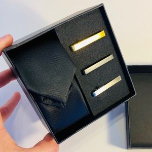 Unisex Skinny Tie Clip Set